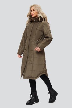 Зимнее пальто Кармен, D`IMMA Fashion Studio, цвет хаки, вид 1