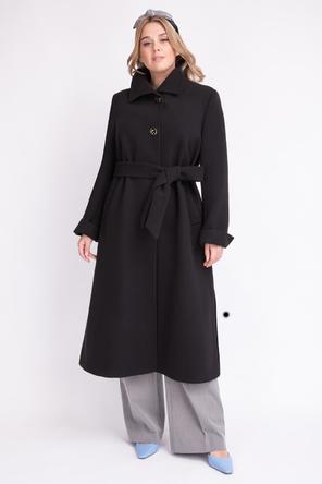 Пальто plus size арт. ES-6-0125t, Electrastyle цвет черный, вид 1