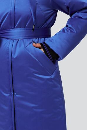 Утепленный плащ с капюшоном Нерида, D'IMMA fashion studio, цвет электрик, фото 5