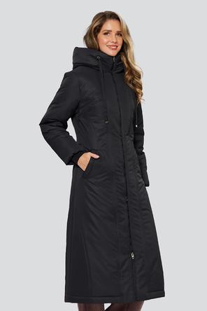 Зимнее пальто с капюшоном Фонтина Димма артикул 2312 цвет черный фото 02