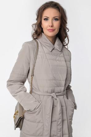Женское стеганое пальто DW-22317, цвет серо-бежевый, фото 04