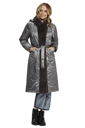 Стеганое зимнее пальто Матера от Dimma, цвет серый, фото 1