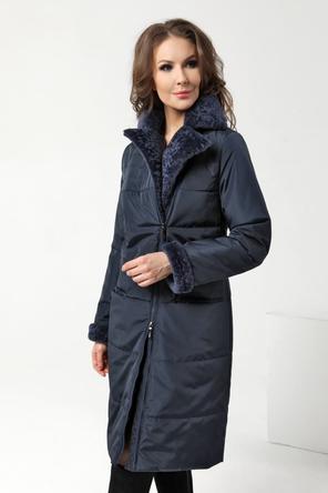 Женское стеганое пальто DW-21305, цвет темно-синий, фото 05