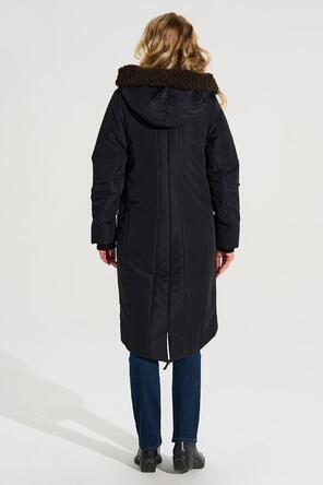 Женское зимнее пальто Адель, цвет черный, вид 2