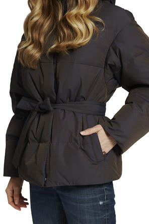 Зимняя куртка с капюшоном Димма артикул 2114 цвет коричневый вид 3