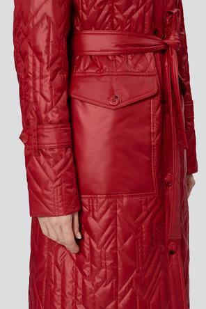 Демисезонное пальто с поясом Диаманте, DIMMA Studio, цвет красный, img 5