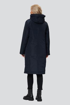 Женский утепленный плащ Рейчил, D'IMMA fashion studio, цвет  темно-синий, вид 2