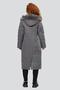 Зимнее пальто с капюшоном Мелисса Димма артикул 2315 цвет серый фото 07