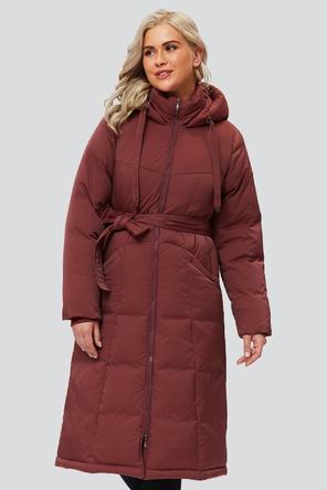 Длинное зимнее пальто Борджа, D'imma F.S., цвет светло-бордовый, вид 3