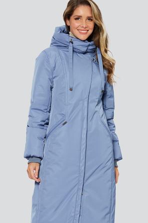 Зимнее пальто с капюшоном Пальмера Димма артикул 2314 цвет голубой фото 02