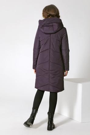 Длинное стеганое пальто DW-22412 на зиму, цвет темно-фиолетовый, фото 3