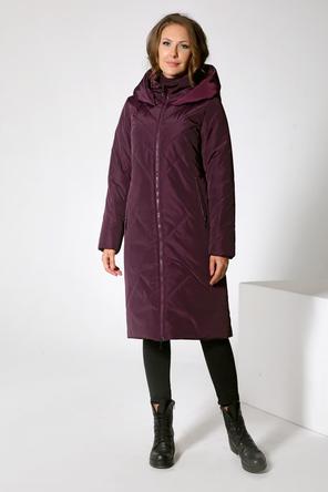 Женское зимнее пальто DW-22402 цвет ежевичный, вид 1