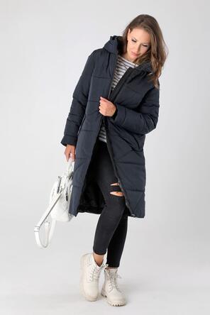 Зимнее женское пальто DW-23418, цвет темно-синий, вид 4