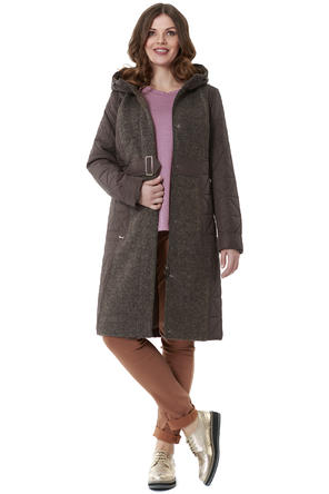пальто с капюшоном Мадлен, цвет коричневый
