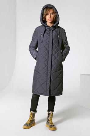 Зимнее пальто DW-22411, цвет темно-графитовый, фото 4