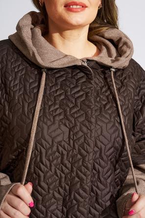 Куртка с капюшоном Браво, Dimma Fashion DI-2370, цвет темно-коричневый, фото 4