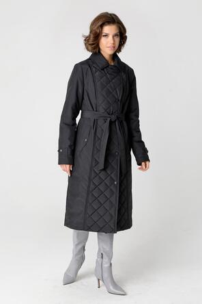 Стеганое пальто DW-23309, цвет черный фото 1