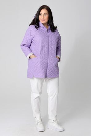 Женская стеганая куртка plus size DW-24126, цвет сиреневый, фото 2