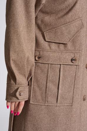Пальто с поясом Лайза от D'imma, арт: DI-2366, цвет коричневый, обзор 5