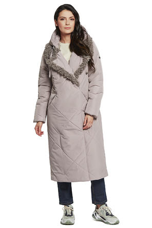 Женское зимние пальто Литояни цвет светлый какао, фото 1