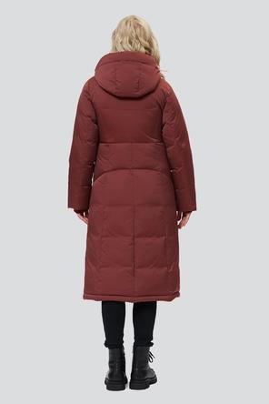 Длинное зимнее пальто Борджа, D'imma F.S., цвет светло-бордовый, вид 2