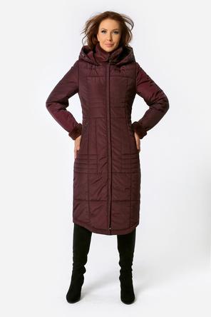 Зимнее женское пальто DW-21411, цвет ежевичный, вид 1 