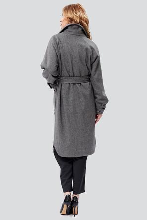 Пальто с поясом Лайза от D'imma, арт: DI-2366, цвет серый, обзор 2