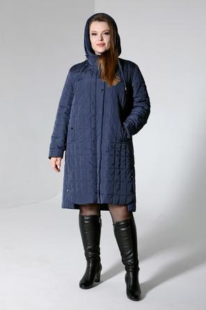 Длинное зимнее пальто DW-22419, цвет темно-синий vid 3