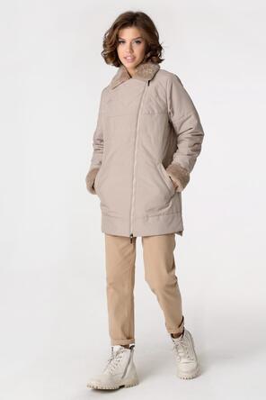 Куртка с искусственным мехом арт. DW-23330, цвет бежевый, вид 1