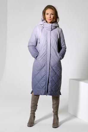 Стеганое зимнее пальто DW-22406, цвет сиреневый, сторона 1