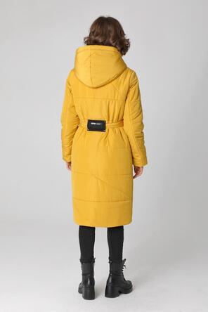 Зимнее женское пальто DW-23418, цвет горчичный, вид 3