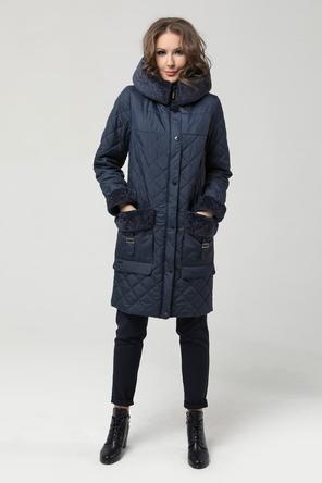 Женское стеганое пальто DW-21332, цвет темно-синий, фото 04