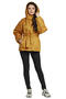 Зимняя куртка женская с капюшоном Димма артикул 2117 цвет горчичный, вид 1