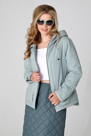 Женская куртка DW-24121, цвет серо-ментоловый, вид 4