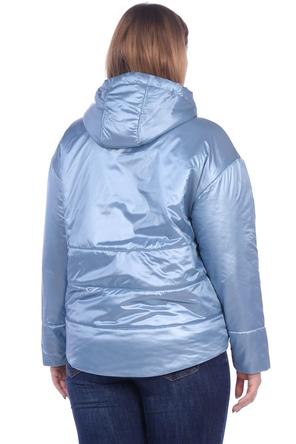 Куртка стеганая с капюшоном LZ-20105, цвет голубой, вид 4