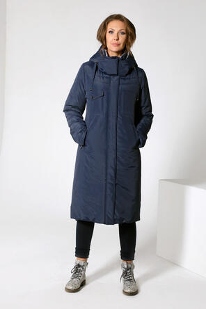 Женское зимнее пальто 22414 Dizzyway, цвет темно синий, фото 1