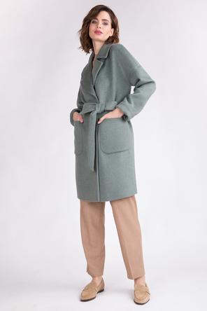Пальто женское арт. ES-4-8023/11 , Электрастайл , цвет серо-зеленый, вид 1