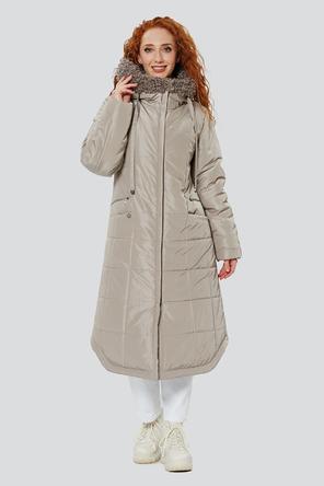 Зимнее пальто Кармен, D`IMMA Fashion Studio, цвет серо-бежевый, вид 1