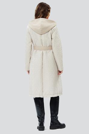Пальто с капюшоном Умбрия от Dimma Fashion, цвет слоновая кость, вид 2
