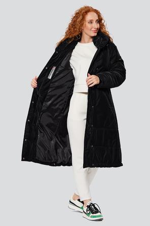 Зимнее пальто с капюшоном Регина Димма, артикул 2309, цвет черный, фото 04