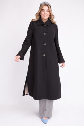 Пальто plus size арт. ES-6-0125t, Electrastyle цвет черный, вид 2