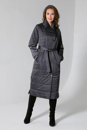 Женское стеганое пальто DW-22308, цвет графитовый, фото 01
