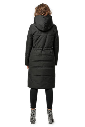 Зимнее пальто длинное DW-20414, цвет черный, вид 4