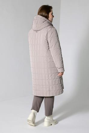 Длинное зимнее пальто DW-22419, цвет серо-бежевый vid 2