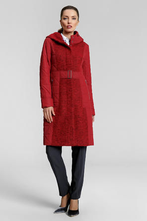 пальто с капюшоном Мадлен, цвет красный