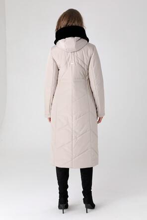 Зимнее пальто DW-23409, цвет серо-бежевый, фото 2