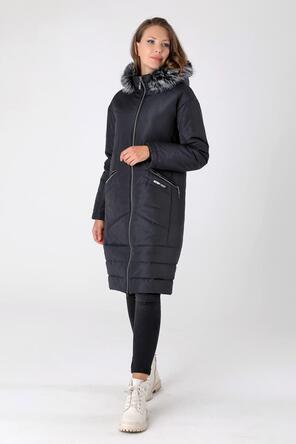 Зимнее пальто DW-23406, цвет черный, вид 2