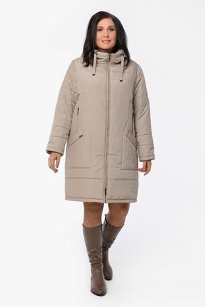 Зимнее пальто женское DW-21425 цвет бежевый, фото 1