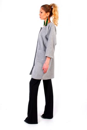 Пальто с рукавом 3\4 tri-18012 цвет серый
