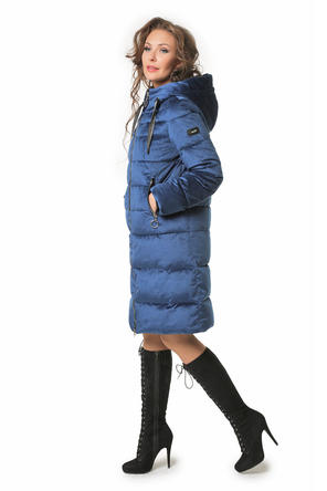 Зимнее женское пальто Тония, синего цвета
